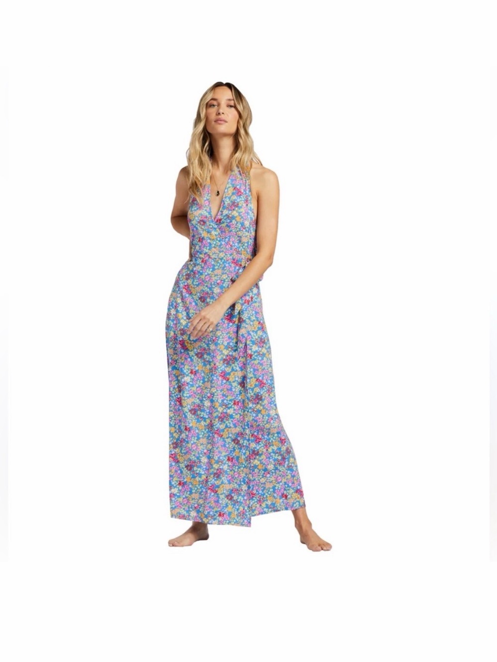 Billabong Blue Floral Midi Dress